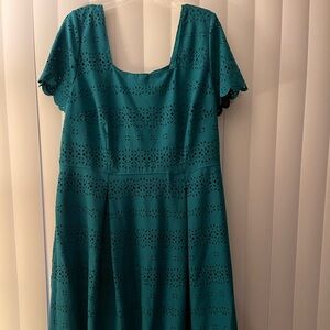 Elegant Lane Bryant Teal Lace Dress